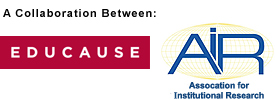 A Collaboration Between EDUCAUSE and AiR (Association for Institutional Research) Logos